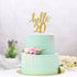 Hello 20 Cake Topper, 20th Birthday/Anniversary Party Decoration Supplies (Gold)
