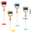 Paint Brush Cupcake Toppers Painting Cupcake Picks Toothpicks for Art Theme Cake Decorations Graffiti Artist Birthday Party Favors Supplies (36 Pieces)