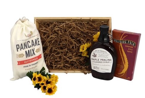 Artisan Breakfast Gift Crate with Pancake Mix, Syrup & Coffee