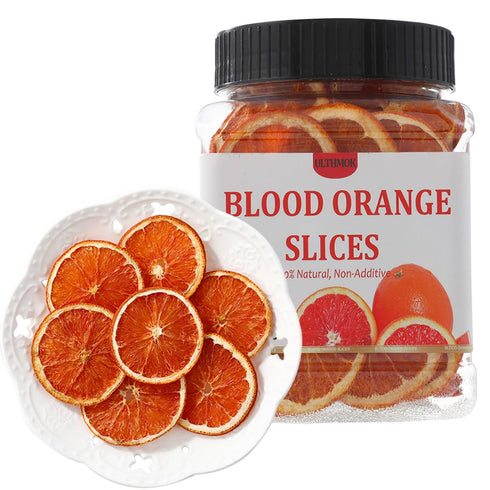 Premium Dried Blood Orange Slices,4.5Oz/128g,Dehydrated Blood Orange for Cocktails,NO Addtives & No