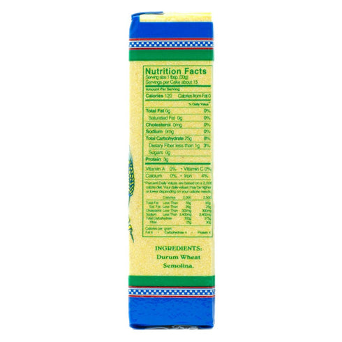 Gus Sclafani Fine Italian Imports (12) Packed 17.6 Durum Wheat Semolina Twelve Vacuum ounce pouches