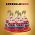 Shabby Elegant Chic Edible Confetti Sprinkles for Cake, Cookie, Cupcake, Ice Cream, 4oz (Red Gold White)
