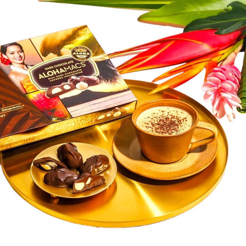 Hawaiian Host (1 Alohamacs Dark Chocolate Covered Macadamia Nuts Box)