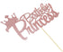 PALASASA Princess Birthday Party Cake Topper - Crown Girl Theme Baby Shower Decoration Supplies (Rose Gold)