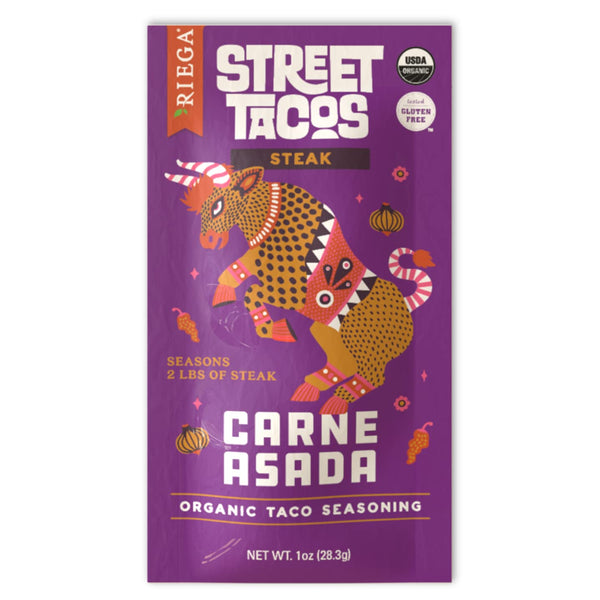 Riega Organic Carne Asada Street Taco Seasoning, 1 oz (Pack of 1)