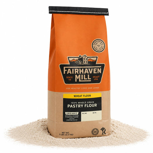 Fairhaven Mill Organic Grain Pastry Flour - USDA Certified Organic and Non-GMO