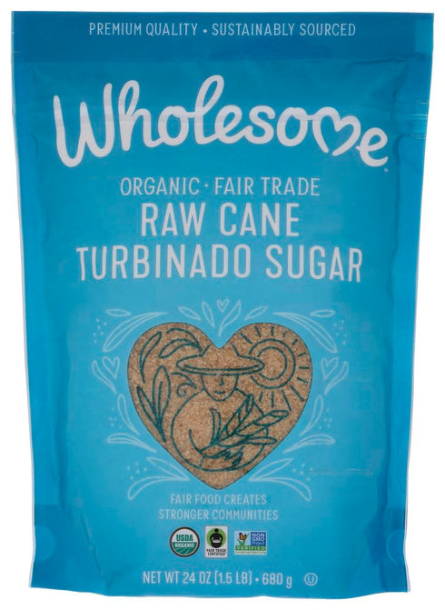 Wholesome Sweeteners, Inc., Organic Turbinado, Raw Cane Sugar, 1.5 lbs (24 oz.)
