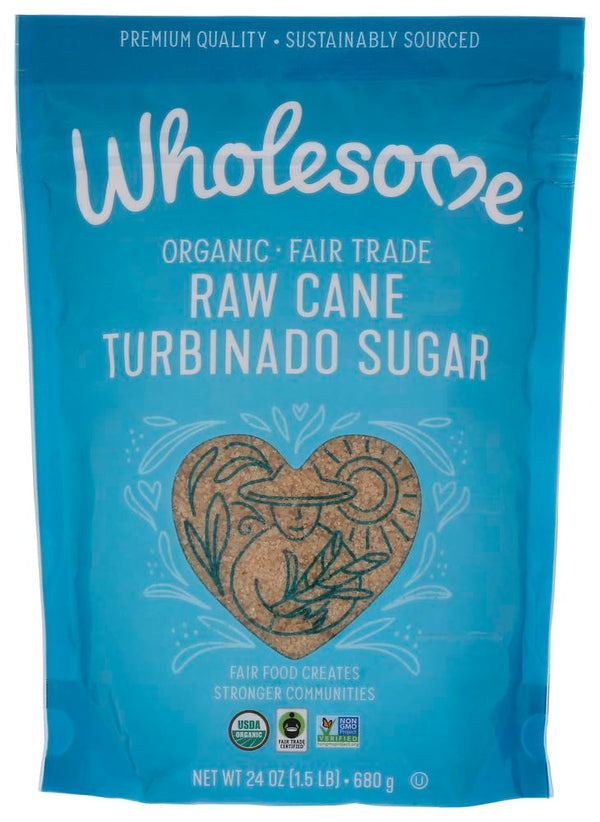 Wholesome Sweeteners, Inc., Organic Turbinado, Raw Cane Sugar, 1.5 lbs (24 oz.)