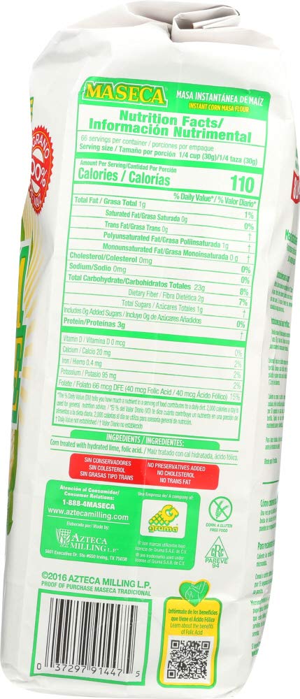 Pacific Rim Gourmet (Pack 2) Maseca Corn Flour for Masa