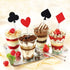 Glitter Poker Heart Cupcake Toppers - 20pcs Casino Party Decor for Muffins, Cakes, and Fruit