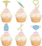 BoningNEW 24 Pcs Blue Gold Nursing Cupcake Toppers for Medical Rn Themed Cake