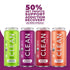 Pack 160mg (16oz 12-Pack 4 CLEAN Cause Low Calorie Variety Yerba Mate Tea Sparkling, USDA Organic Energy Drink