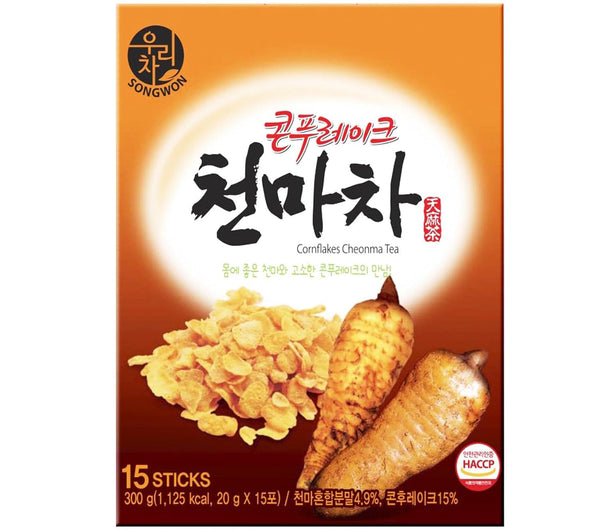 SONGWON Cheonma (Gastrodia) and Crunchy Cornflakes Tea Korean Gastrodia Root Blend, Satisfying