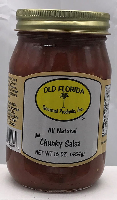 Old Florida Gourmet 16 PACK 3 Salsa Hot Chunky, Ounce