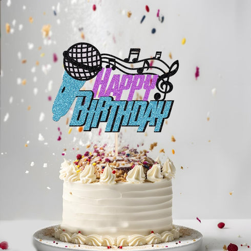 Music Birthday Cake DecorationHost Music Cake Decor Karaoke Musical Theme Cake DecorationMusician Party Birthday party