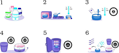 (Pack 12 Starter Cultures for L.Salivarius and L. Reuteri Homemade Yogurt of sachets)