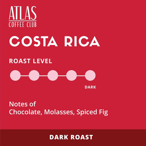 24 Count 100% Atlas Coffee Club Coffee Pods Dark Roast, Single-Origin Costa Rica, Compatible with Keurig K-Cup Brewers