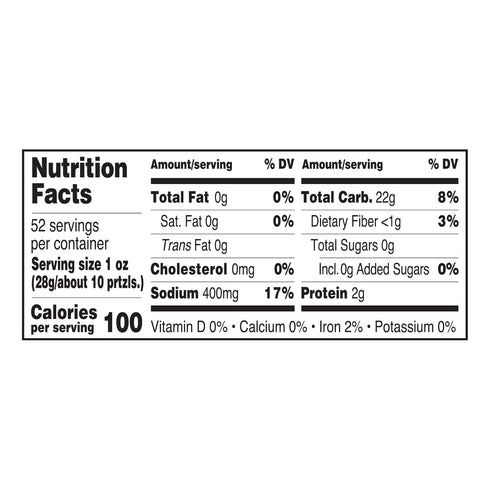 52 oz. Utz Sourdough Nuggets Pretzels Barrel, Bite-Size Pretzels with Classic Sourdough Flavor, Perfectly Salted