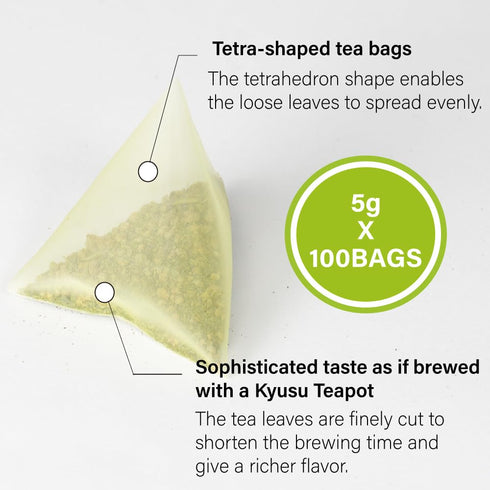 90 Pack Teabags Value Matcha Genmaicha Green Tea from JAPAN | Japanese Tea KIMIKURA