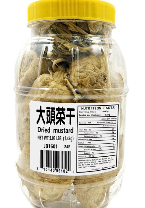 Sweet Post Dried Mustard Greens 3.08LBS/1.4kg Sun-Dried Vegetable Crisps - Crunchy Stir-Fry