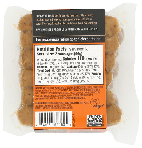 Field Roast 9.3 Oz (4 Pack) Apple Maple Breakfast Sausage