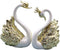 2 Pcs Small Swan Car Ornaments for Home Water Table Decorations, Mini Swan Crown Cake Topper