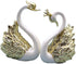 2 Pcs Small Swan Car Ornaments for Home Water Table Decorations, Mini Swan Crown Cake Topper