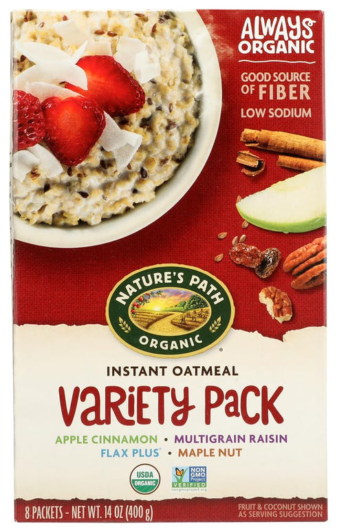 BFYSYO Nature's Path Organic Hot Oatmeal Variety Pack (Pack of 3) 14 Oz.