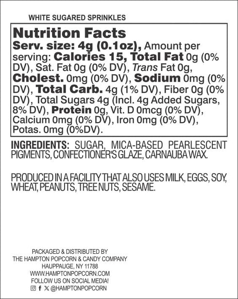 16 oz, Sanding Sugar White Sprinkles Sugar Sprinkles, Sanding Sugar For Cookie Decorating, Sanding Sugar For Baking