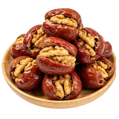 17.6 oz (500g),Only Jujube Dates with Walnuts jujubes and walnuts - Natural Chinese Red Date Snack, Healthy Jujube