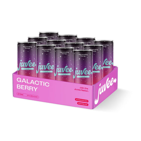 12 oz (12-Pack) 128mg Juvee Rejuvenating Energy Drink Cans Sugar Free, Natural Caffeine per Can, Zero Sugar, Low