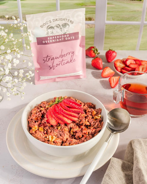 Doc's Daughters (6 Pack) Superfood Overnight Oats - Strawberry Shortcake