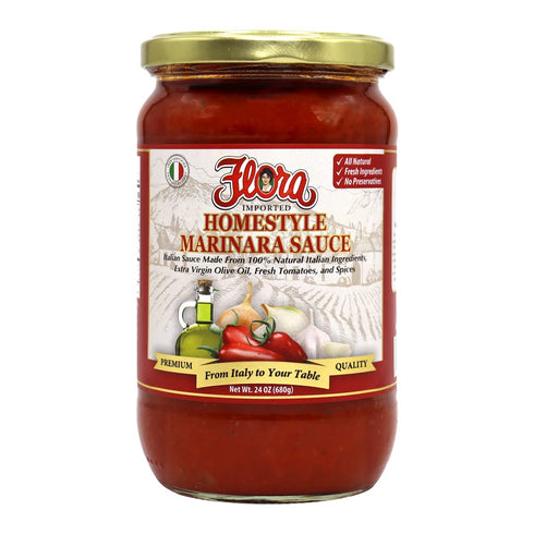 Flora Foods Homestyle Marinara Sauce | Imported Italian Sauce Made From 100%