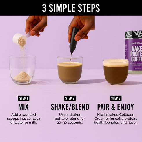 17 NAKED Mocha Latte Protein Coffee - Premium Colombian Iced Coffee Protein Shake Drink, Delicious Keto Friendly