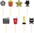 Theater Cupcake Toppers - Cake Decoration for Birthday Movie Night Party Supplies, Set of 24