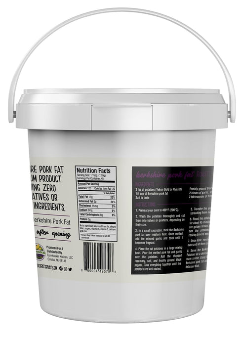 Cornhusker Kitchen 1.5lbs Berkshire Pork Fat Lard