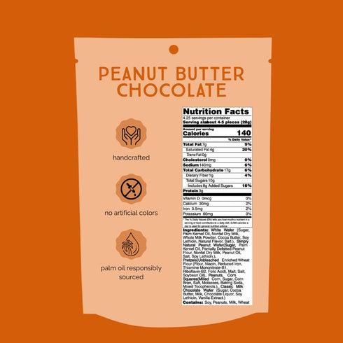4.25oz (3 Pack) Chunk Nibbles Peanut Butter Chocolate Snack Clusters - Gourmet Sweet & Salty Treat with Pretzels