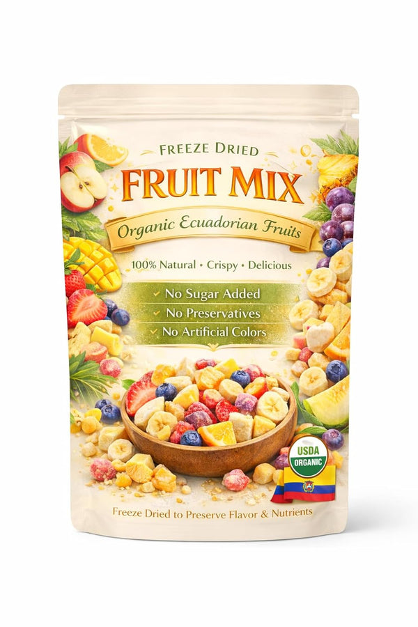 Generic Freeze Dried Fruit Mix, Organic Ecuadorian Fruits, Pure Natural Healthy Snack, No