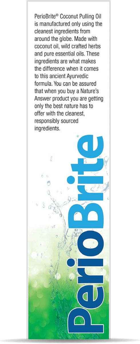 8 oz Nature's Answer PerioBrite Coconut Pulling Oil Liquid