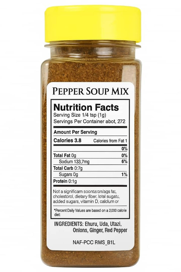 Pepper Soup Mix (9.6oz) Pepper Soup Seasoning - African-Inspired Seasoning Blend -All-Natural - Ideal for Soups