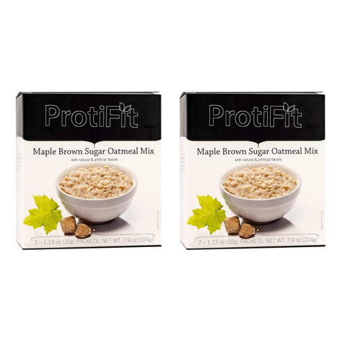 PROTIFIT - High Protein Maple Brown Sugar Oatmeal Mix 2 Pack, 15g