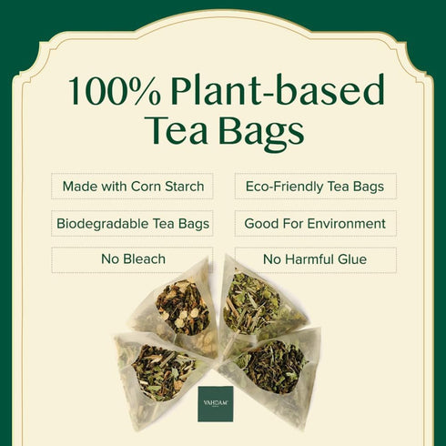 (20 40 Set VAHDAM, Assorted Tea Sampler Delicious Variety, Individually Wrapped Pyramid Teabags) Long Leaf Premium Teas