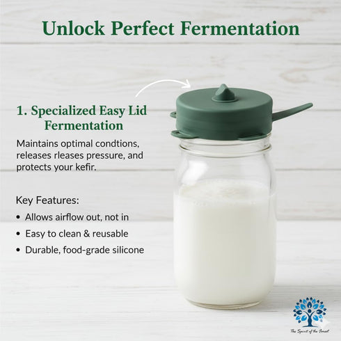 SET Original Milk Kefir Lebanese Starter COMPLETE w/ Grains - Active Probiotic Starter Cultures Easy Care Culture