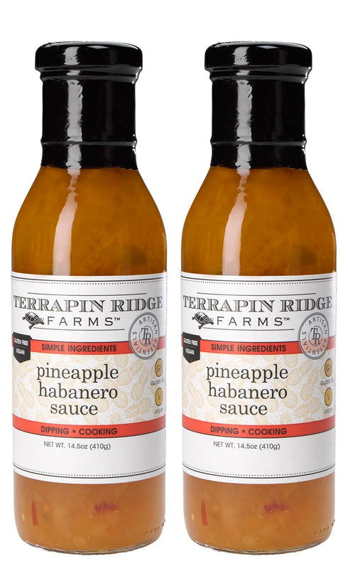 Terrapin Ridge Farms Pineapple Habanero Sauce Two 14.5 Ounce Bottles