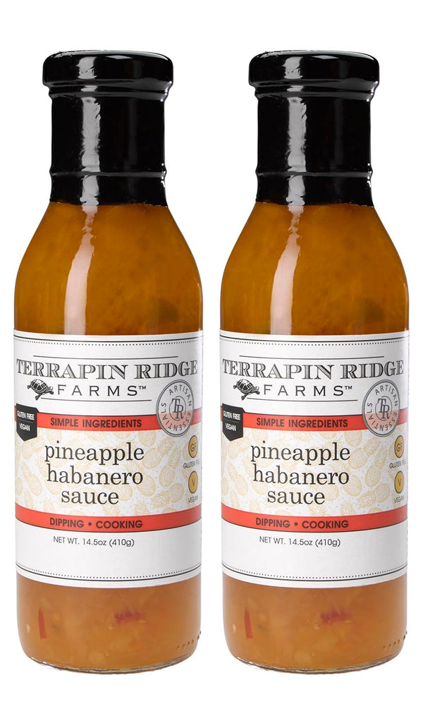 Terrapin Ridge Farms Pineapple Habanero Sauce Two 14.5 Ounce Bottles