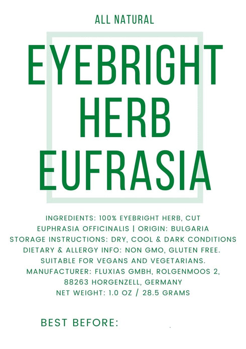 1oz/28.5g Eyebright Herb Eufrasia - Natural, Cut & Dried Euphrasia officinalis - Net Weight: - Alternative names are