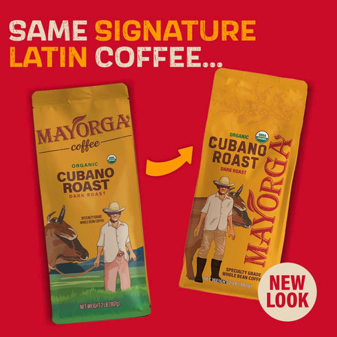 2lb 100% Mayorga Organic Coffee Cafe Cubano Roast - Dark Roast Whole Bean Specialty Grade Coffee, Arabica, Slow
