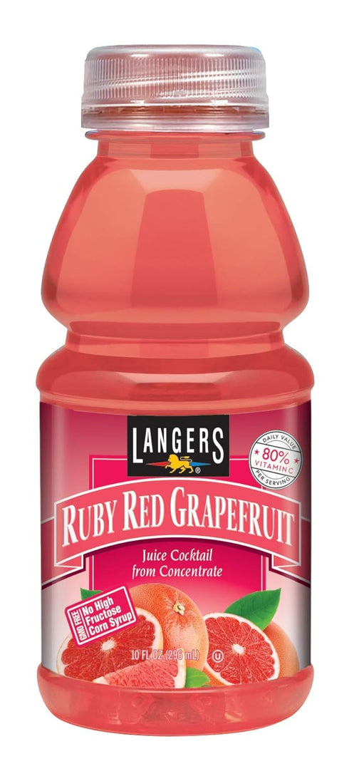 Langer's Ruby Red Grapefruit Juice Cocktail, 10 Fl Oz (Pack of 12)