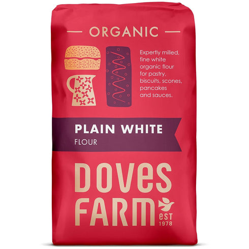Doves Farm Organic Plain White Flour | 1Kg | Premium Quality for