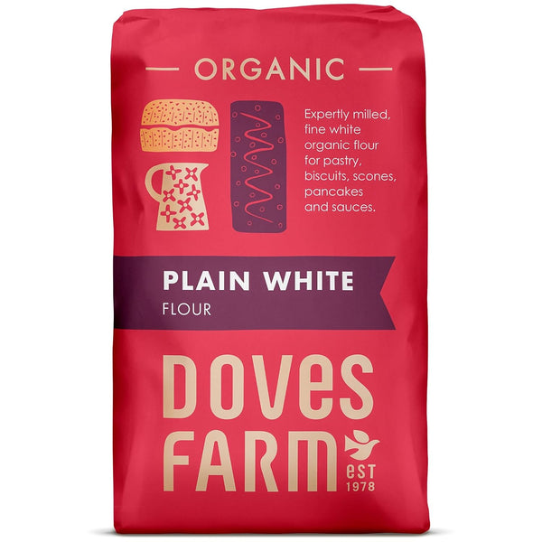 Doves Farm Organic Plain White Flour | 1Kg | Premium Quality for